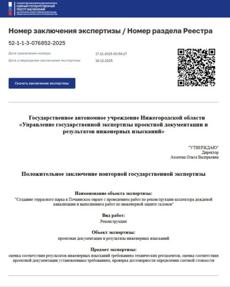 Создание террасного парка в Почаинском овраге